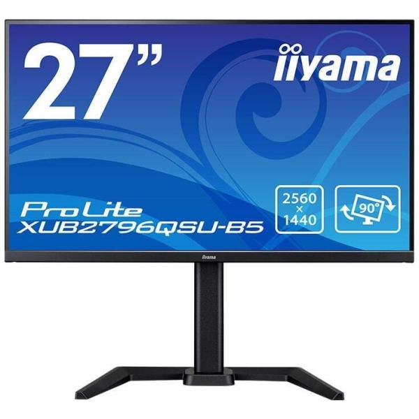 iiyama 飯山 IPSパネル採用 WQHD対応 27型液晶ディスプレイ/HDMI、DP/ブラック...