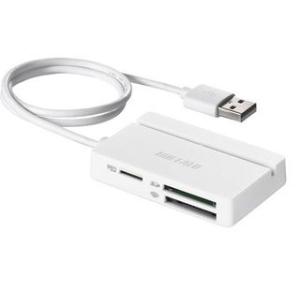 BUFFALO バッファロー USB2.0 マルチカードリーダー スタンダードモデル ホワイト BSCR100U2WH｜murauchi3