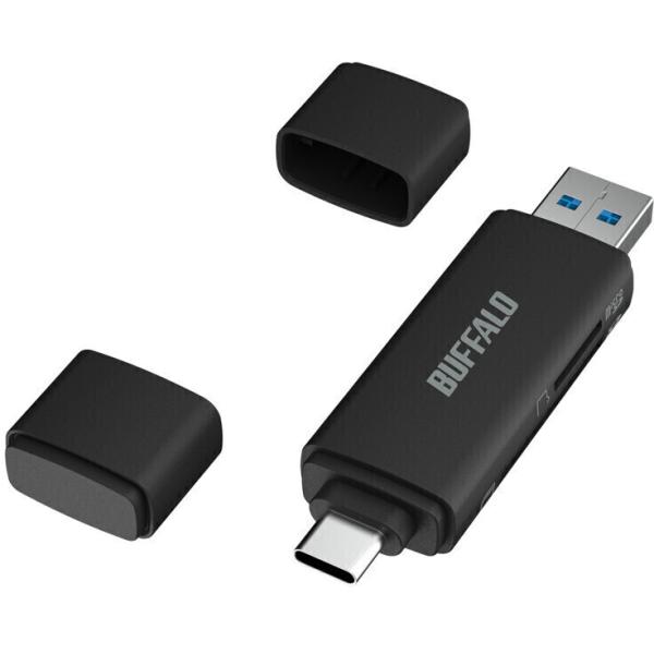 BUFFALO バッファロー Type-C/Type-A接続 USB3.2 Type-Cカードリーダ...