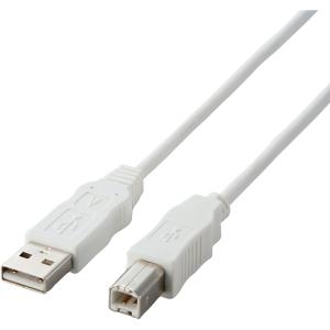 ELECOM エレコム EU RoHS準拠 USB2.0ケーブル ABタイプ/3.0m ホワイト USB2-ECO30WH｜murauchi3