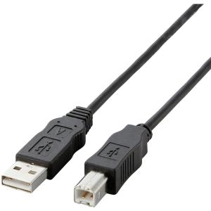 ELECOM エレコム EU RoHS準拠 USB2.0ケーブル ABタイプ/2.0m ブラック USB2-ECO20　｜murauchi3