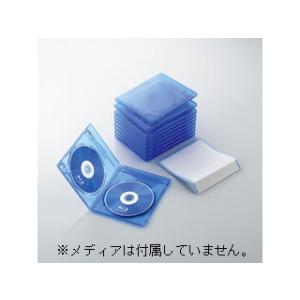 ELECOM/エレコム  CCD-BLU210CBU Blu-rayディスクケース(2枚収納タイプ 10枚セット) クリアブルー｜murauchi3