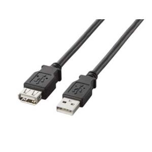 ELECOM エレコム U2C-E30BK USB2.0準拠 USB2.0延長ケーブル Aタイプ/3.0m(ブラック)｜murauchi3