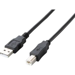 ELECOM エレコム エコな簡易パッケージ USB2.0ケーブル（A-Bタイプ） 1.5m U2C-JB15BK｜murauchi3