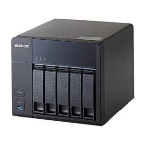 ELECOM エレコム キャンセル不可商品 LinuxNAS/5Bay 4ドライブ版/8TB/NetStor7シリーズ NSB-7A8T5BL｜murauchi3