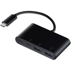 ELECOM エレコム  USBHUB/USB3.1(Gen2)/PD対応/Type-Cコネクタ/バスパワー/ブラック U3HC-A424P10BK｜murauchi3