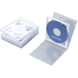 ELECOM エレコム Blu-ray/DVD/CDプラケース/2枚収納/5パック/ホワイト  CCD-JSCNW5WH｜murauchi3