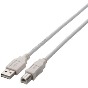 ELECOM エレコム  USB2.0ケーブル/A-Bタイプ/ノーマル/5m/ホワイト U2C-BN50WH｜murauchi3