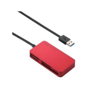 ELECOM エレコム メモリリーダライタ/USB3.0/SD・microSD・MS・XD・CF対応/スリムコネクタ/レッド MR3-A006RD｜murauchi3