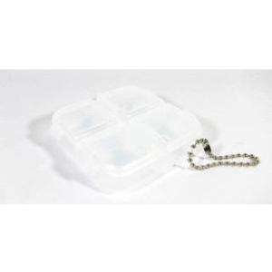 MEIHO 明邦化学工業 パーツケーススクエア4コマケース(ヘッタ―付) クリアー