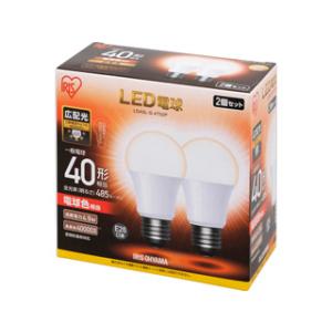IRIS OHYAMA/アイリスオーヤマ  LED電球2個セット E26広配光タイプ 40形相当 電...