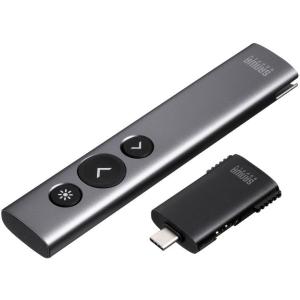 SANWA SUPPLY サンワサプライ ワイヤレスプレゼンター マウス操作可 充電式 Type-C...