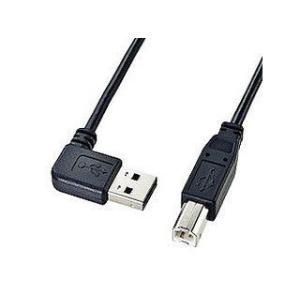 サンワサプライ  両面挿せるL型USBケーブル(A-B 標準) 1.5m ブラック KU-RL15｜murauchi3