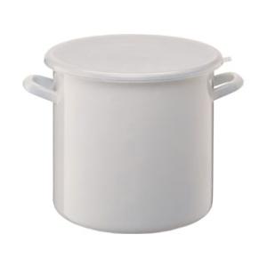漬物容器 ホーロー容器 丸型 10リットル 白 シール蓋付き 漬物 容器