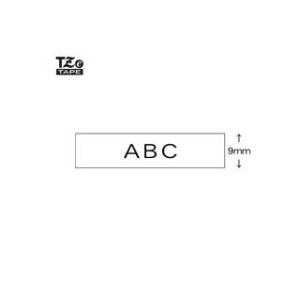 brother ブラザー 【TZeテープ】ラミネートテープ(白地／黒文字／幅9mm／5本パック) T...