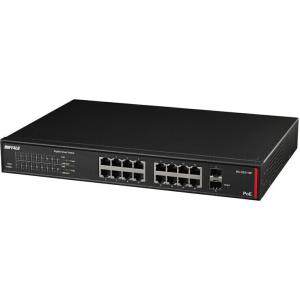 BUFFALO バッファロー 法人向け レイヤー2 Giga PoE スマートスイッチ ブラック 1...