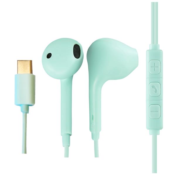 AXES アクセス AH-c88 GN Fit Type-Cハンズフリーイヤホン グリーン