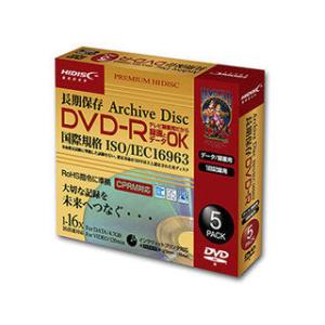 HIDISC HIDISC 長期保存 DVD-R 録画用 120分 16倍速対応 5枚 5mmSli...
