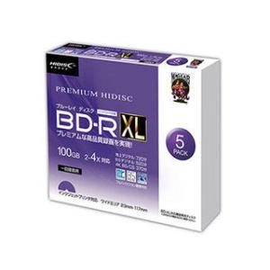 PREMIUM HIDISC PREMIUM HIDISC 高品質 BD-R XL 100GB スリムケース入り5枚 デジタル録画用 2-4倍速対応 白ワイドプリンタ｜murauchi3