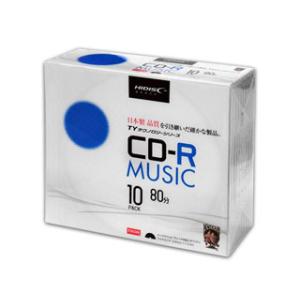 HIDISC/ハイディスク  【TYテクノロジーシリーズ】HIDISC CD-R 音楽用 ホワイトワイドプリンタブル 10枚 TYCR80YMP10SC｜murauchi3