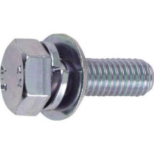 TRUSCO/トラスコ中山 座金組込ボルト トリーマー 三価白 サイズM10X50 4本入 B716...