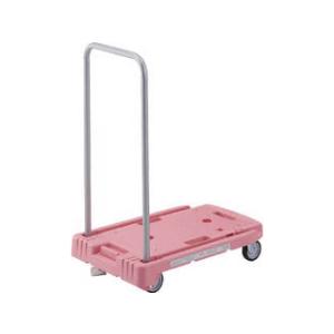 TRUSCO トラスコ中山 樹脂台車 こまわり君 省音G車輪 600X390 ピンク 樹脂ストッパー...