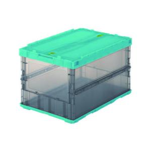 トラスコ α折りたたみコンテナ フタ付き 20L OD色 TR-SC20-OD