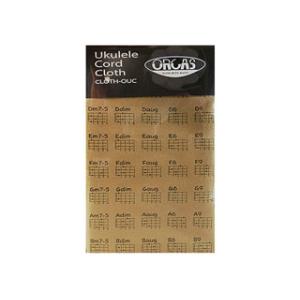 ORCAS ウクレレコードクロス　CLOTH-OUC BRN　ブラウン　コード表付きクリーニングクロ...