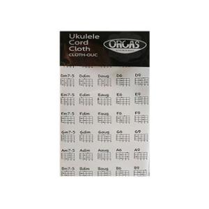 ORCAS ウクレレコードクロス　CLOTH-OUC WHT　ホワイト　コード表付きクリーニングクロ...