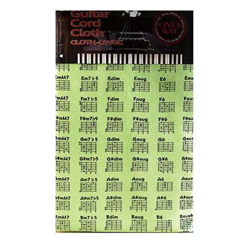 ONE’SWAY ギターコードクロス　CLOTH-OWGC GRN　グリーン　コード表付きクリーニン...