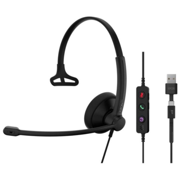 EPOS | SENNHEISER IMPACT 100 MS Mono USB-C+A/USB-A...