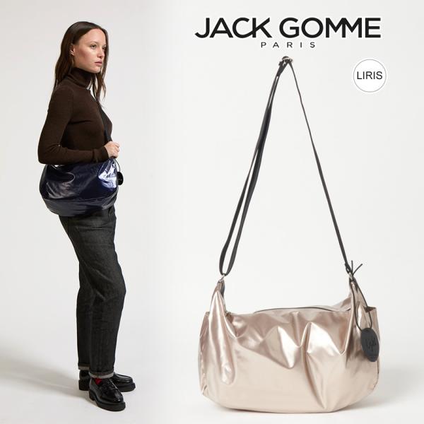 Jack Gomme ジャックゴム LIRIS【NACRE】ショルダーバッグ ファスナーポーチ付き ...
