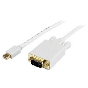 StarTech.com  3m Mini DisplayPort (オス) - VGA (オス)変換アダプタ 1920x1200 ホワイト MDP2VGAMM10W｜murauchi