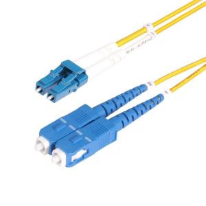 StarTech.com SMLCSC-OS2-1M 光ファイバー ケーブル/OM2 シングルモード/1m/LC-SC/UPC/9/125/2芯/デュプレックス/100Gb