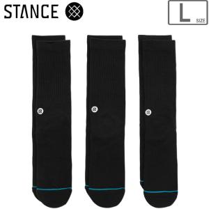 STANCE スタンス 【メンズ】アイコン 3パック 【ブラック】【L(25.5-29.0cm)】 M556D18ICP｜murauchi