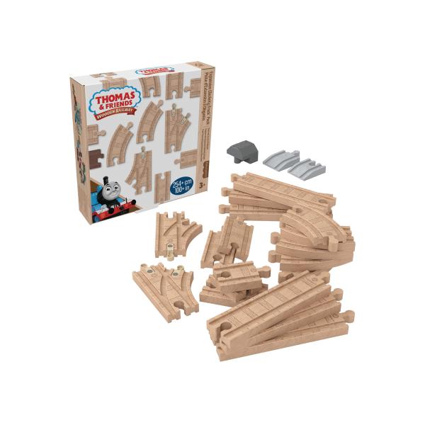 Mattel マテル HDX06　きかんしゃトーマス 木製トーマス 直線＆曲線 拡張レールセット