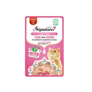 株式会社 ファンタジーワールド シグネチャー7 キャット グレイビー 【火】 パウチ ツナ＆かにかま 50g
