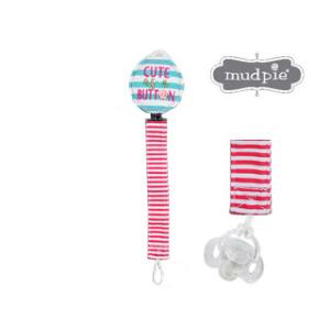 mudpie/マッドパイ おしゃぶりホルダー　【CUTE as a BUTTON 】　2112336