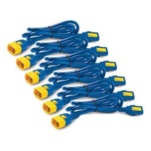 シュナイダーエレクトリック（APC） Power Cord Kit (6 ea) Locking C13 to C14 1.2m Blue AP8704S-WWX590｜murauchi