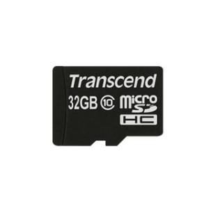 Transecend トランセンド  microSDHCカード 32GB Class10 クラス10 SDアダプター付き TS32GUSDHC10｜murauchi