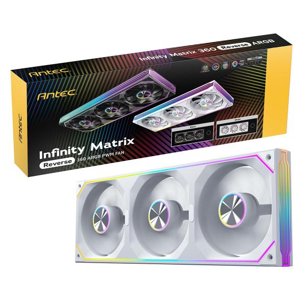 Antec アンテック シングルフレーム360 mmリバースARGBファン ホワイト Infinit...