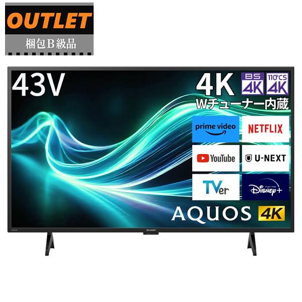 SHARP シャープ 梱包B級品 4T-C43GL1 43V型 4K液晶テレビ