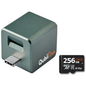 Maktar マクター  USB Type-C iPhone/Android両対応 microSDリーダー Qubii Duo MKPQC-MG＋256GB microSDXCカードセット
