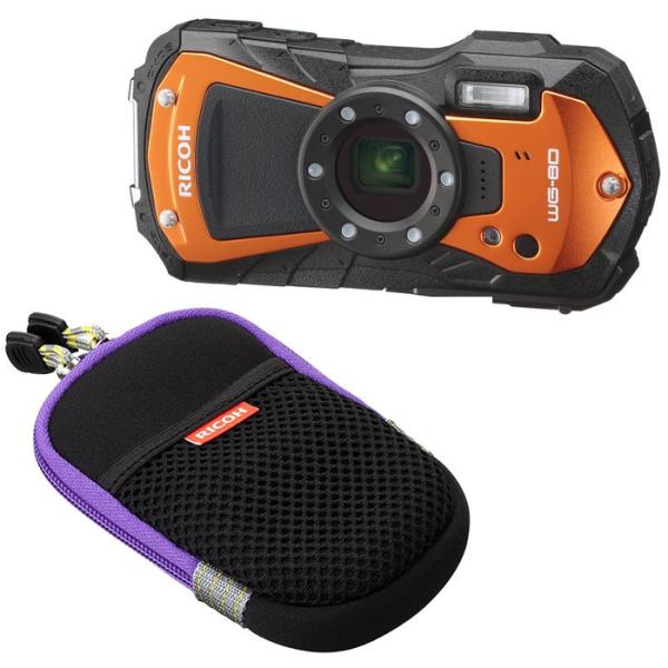 RICOH リコー RICOH WG-80（オレンジ）＋O-CC135 カメラケースセット【wg80...