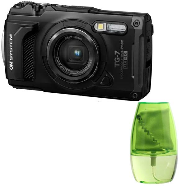 OM SYSTEM オーエムシステム Tough TG-7（ブラック）＋CLPDGR(グリーン) ク...