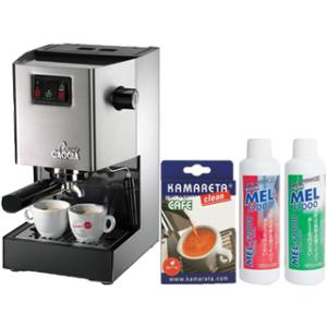 GAGGIA/ガジア  SIN035 半自動エスプレッソマシン+カフェクリーン+コーヒーマシン専用徐石灰剤+強力洗浄液