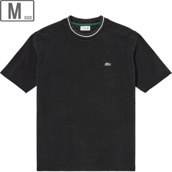 ラコステ LACOSTE 【メンズ】配色リブニット インディゴTシャツ 【ダークブラック】【4/Mサ...