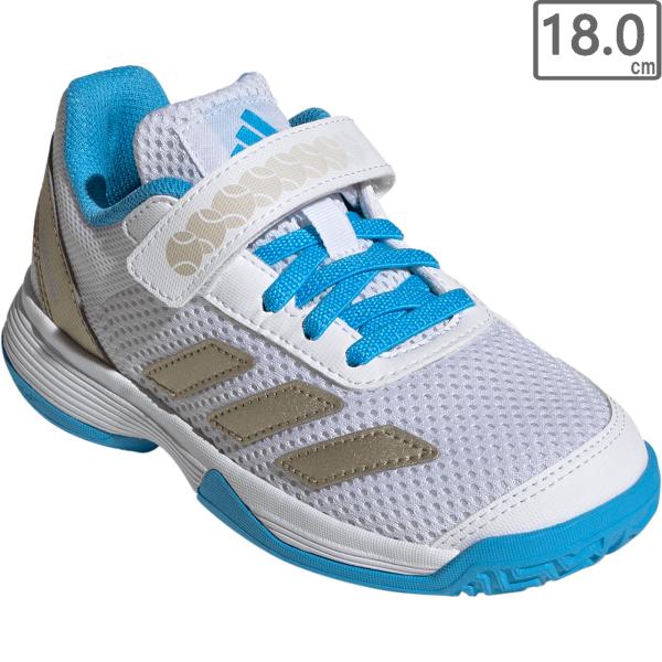 adidas アディダス 【ジュニア】コートフラッシュ フックアンドループ テニスシューズ キッズ ...