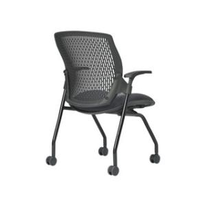 AICO/アイコ  会議用チェア 肘つき 背もたれブラック／座面グレー MC-515GR-BK 背もたれ黒タイプ