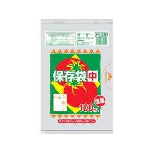 JAPACKS ジャパックス 保存用ポリ袋（半透明）／中（１００枚入）Ｈ−０２